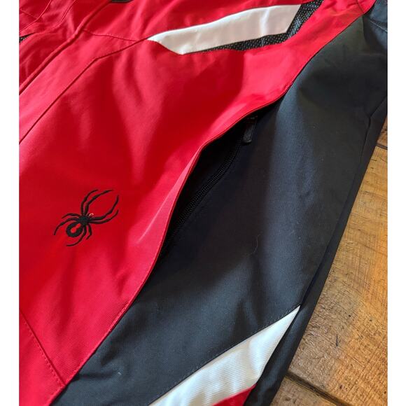 NEW Spyder Red Black X Static Insulation GORE-TEX Fabric Hooded Ski Coat Mens XL - Picture 7 of 16